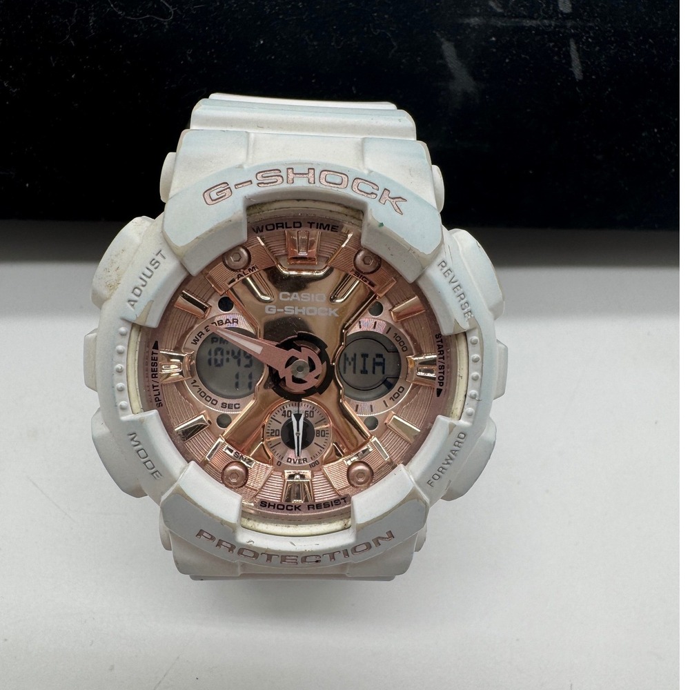 Casio G-Shock GMA-S120MF White Rose Gold Digital Watch 5518 GMA-S120MF-7A2